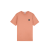 T-shirt manche courte col rond coton orange saumon patch logo