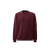 Sweat-shirt ras du cou coton tissage diagonal bordeaux