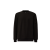 Sweat-shirt ras du cou coton tissage diagonal noir