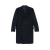 Manteau mi-long croisé cachemire bleu marine