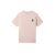 T-shirt col rond jersey coton rose écusson logo poitrine