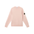 Sweat-shirt ras-du-cou molleton coton bio rose badge rose des vents