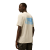 T-shirt col rond jersey coton blanc cassé logo graphique dos bleu ciel