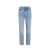 Jean droit taille haute Abigail coton denim bleu clair