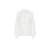 Chemise lavallière col V popeline de coton blanc broderie anglaise