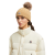 Bonnet laine cachemire torsade beige pompon marron