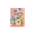 Foulard carré cachemire soie imprimé floral rose