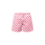 Short de bain nylon blanc multi logo rose