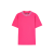 T-shirt col rond coton rose fuchsia logo col