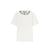 T-shirt col rond coton blanc logo flamme col noir