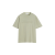 T-shirt col rond coton vert lin logo embossé