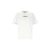 T-shirt col rond coton blanc broderie logo rouge