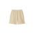 Short ample coton léger beige patch étiquette check beige poche