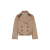 Veste courte bomber trench coton beige