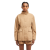 Parka zippée coupe vent à capuche Nades nylon camel cintrée