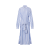 Robe chemise coton bleu ciel rayures blanc à nouer