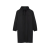 Parka veste longue zippée capuche nylon noir déperlant logo croco