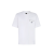 T-shirt col rond coton blanc poche zippée Fendi Roma