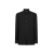 Chemise col italien popeline soie noire